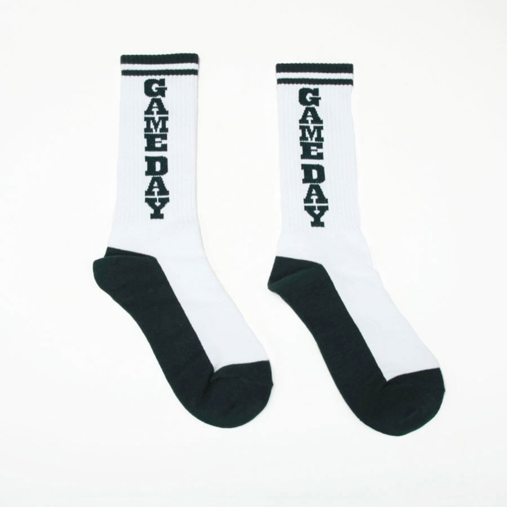 NWT Game Day Black and White Crew Socks
